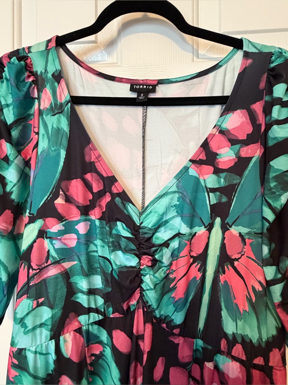 Torrid 2X Cinch Front Fit & Flare Short Sleeve Dress 👗 - Picture 5 of 12